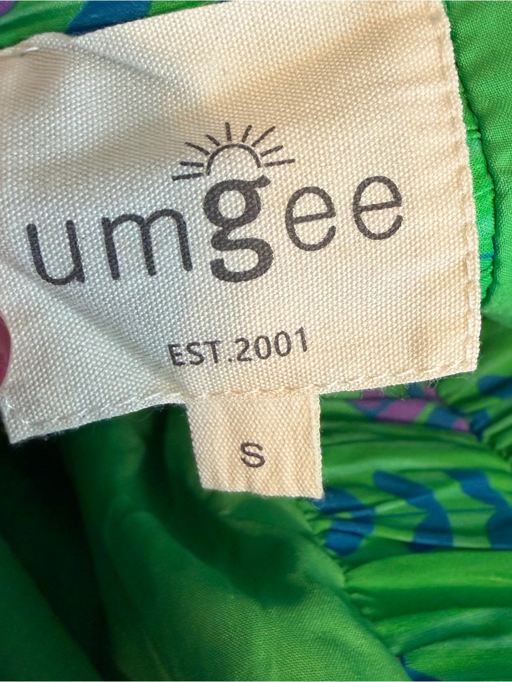 Umgee Green Ruffle Maxi Dress S Spring Summer Cotton - Picture 5 of 6